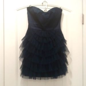 BCBGMaxazria Silk Corset Tiered Ruffle Tulle Mini size 4